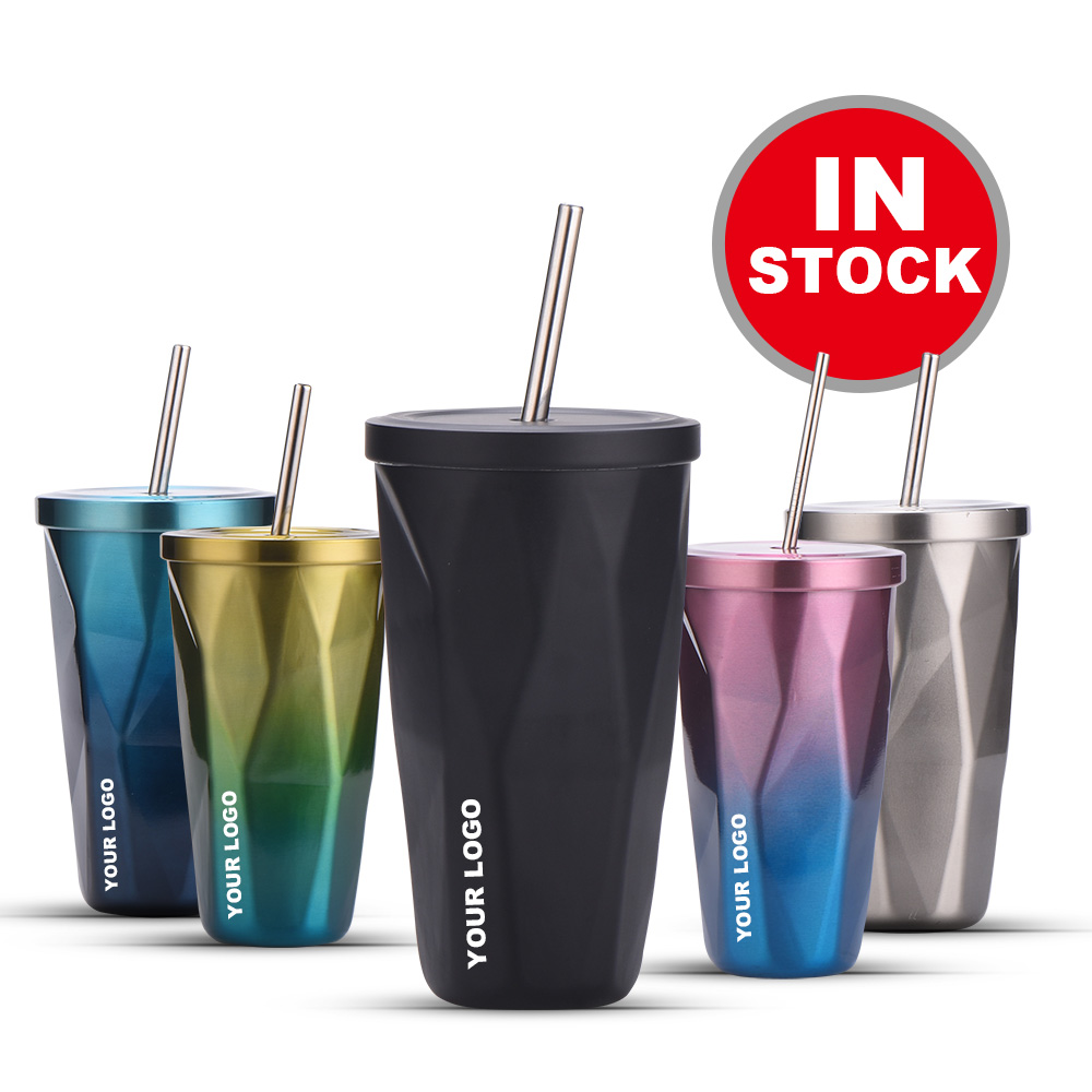 Custom Promotional Coffee Tumbler with Straw from Factory PromoWare China