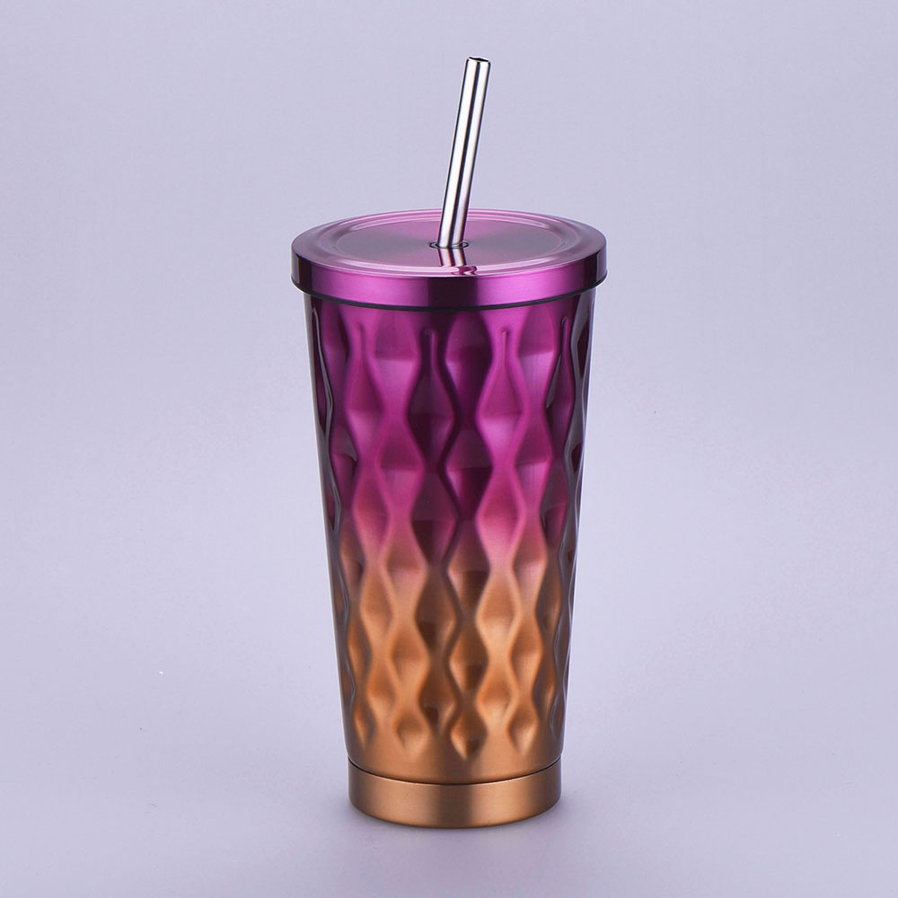 Custom Promotional Stainless Steel Tumbler with Straw from Factory