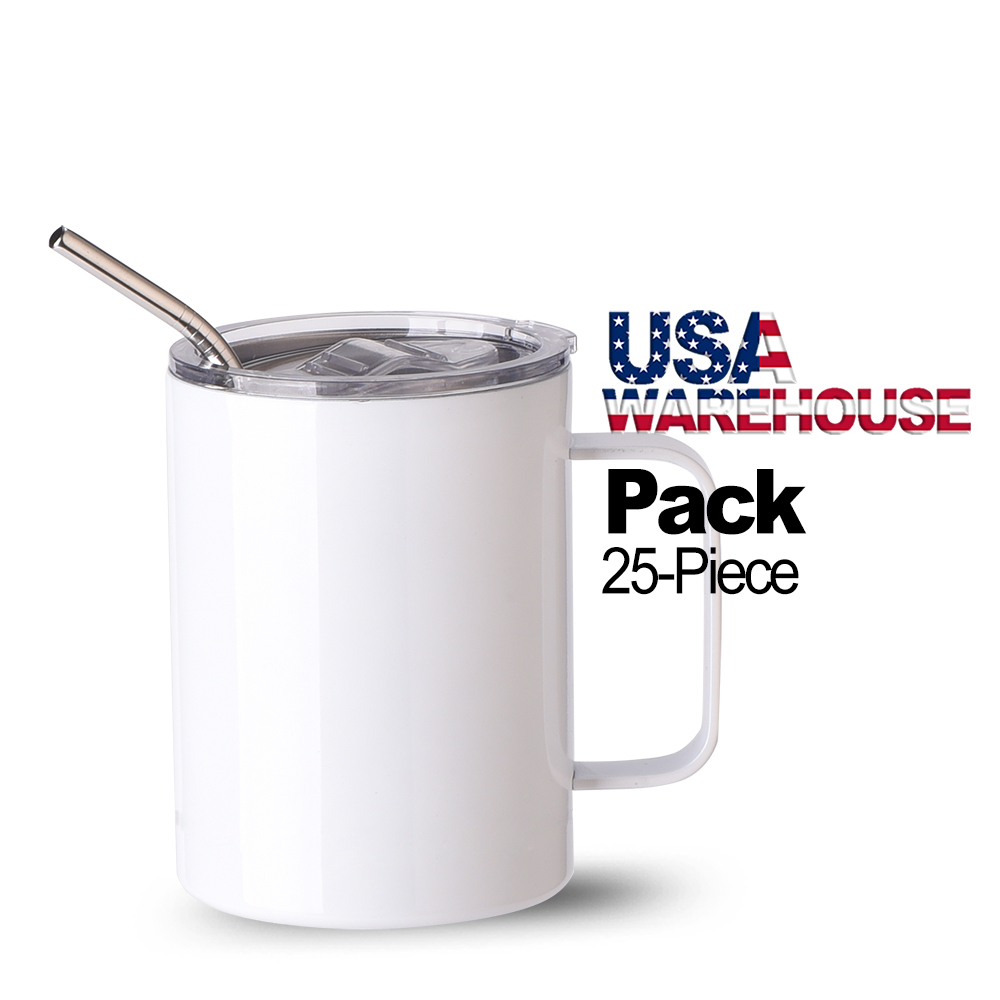 12oz Sublimation Metal Coffee Mug with Handle