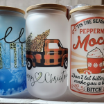 25 Count 16oz Sublimation Glass Beer Can with Bamboo Lid and Straw