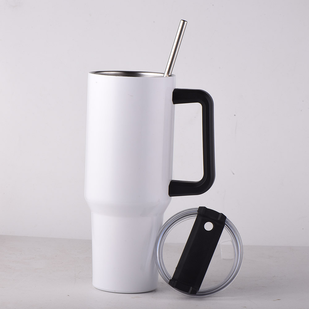 Black 40oz Tumbler With Handle