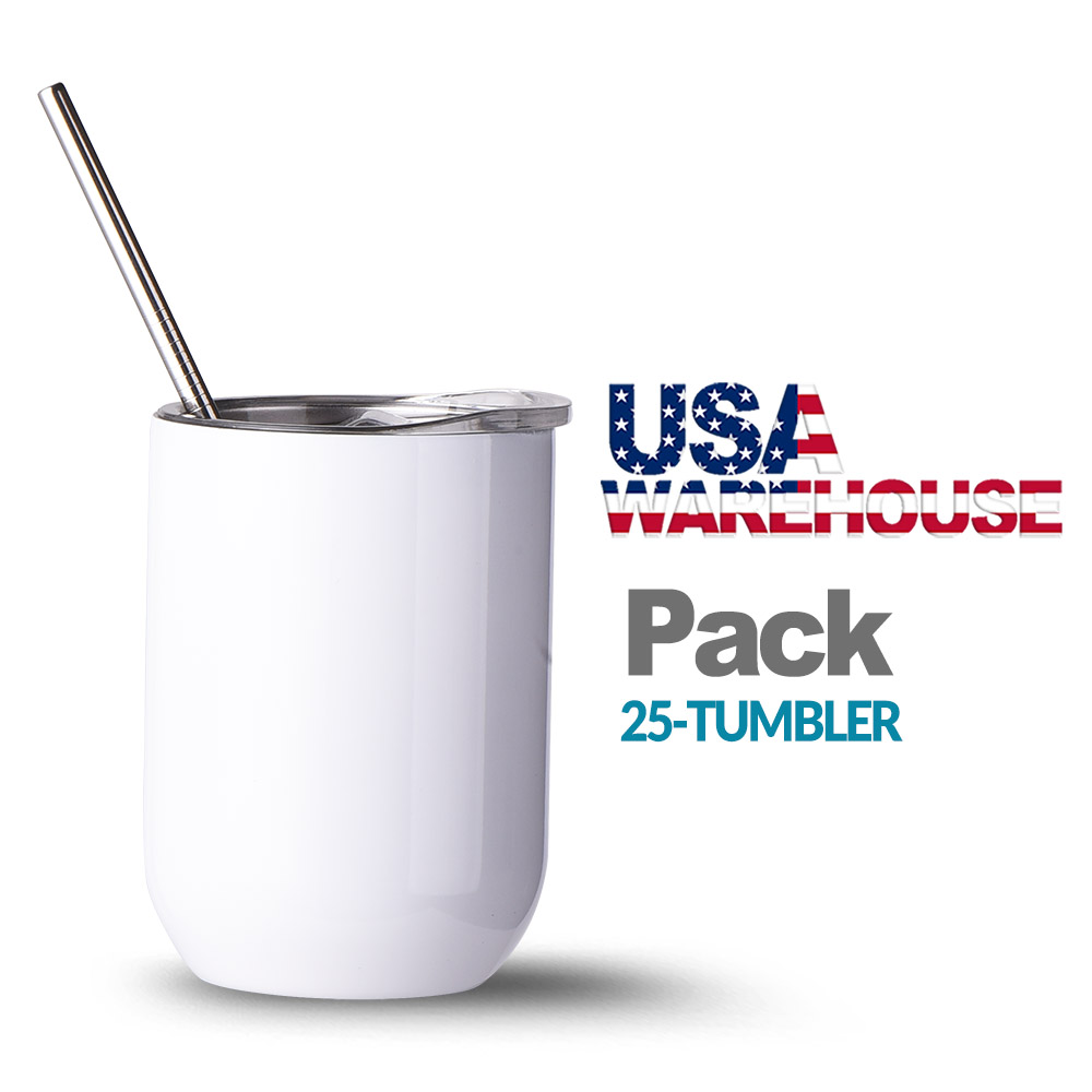 25 Count 16oz Sublimation Glass Beer Can with Bamboo Lid and Straw