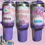 5-Pack 40oz Gradient Sublimation Tumbler with Handle