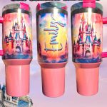 5-Pack 40oz Gradient Sublimation Tumbler with Handle