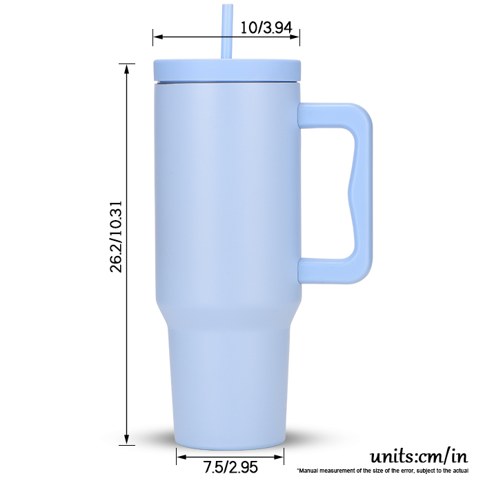 Custom Promotional 3rd Generation 40 oz Tumbler with Handle and Straw Lid  from Factory