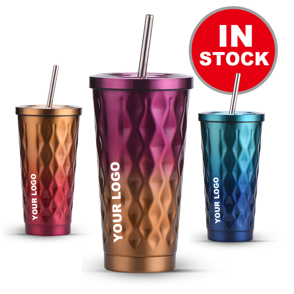 Stainless Steel Tumbler with Straw