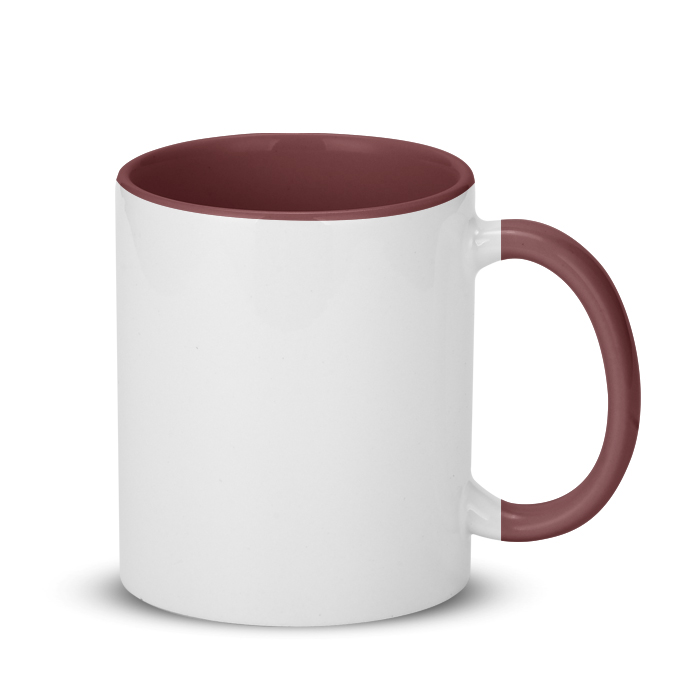 Gator Mugs Bulk Sublimation Blank Ceramic Mug White with Maroon