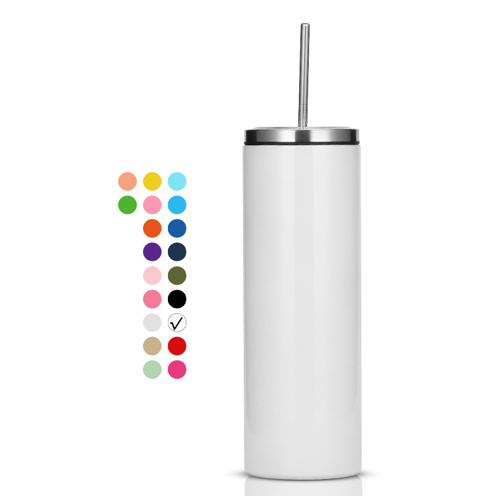 Custom Promotional 50-Pack 20OZ Stainless Steel Narrow Heat Sublimation  Insulated Thermos from Factory