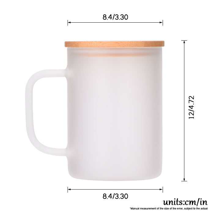 Sublimatable Clear Glass Mug with Handle