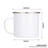 Custom Promotional 60-Pack 12oz Sublimation Blank Enamel Mug With Handle  from Factory | PromoWare China